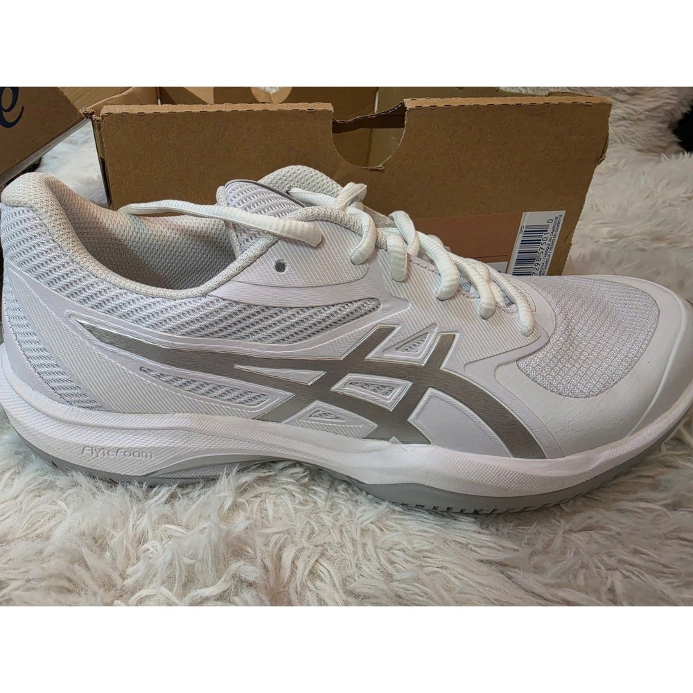 NIB ASICS Game FF Tennis Pickleball Shoes Women's 10 White Pure Silver